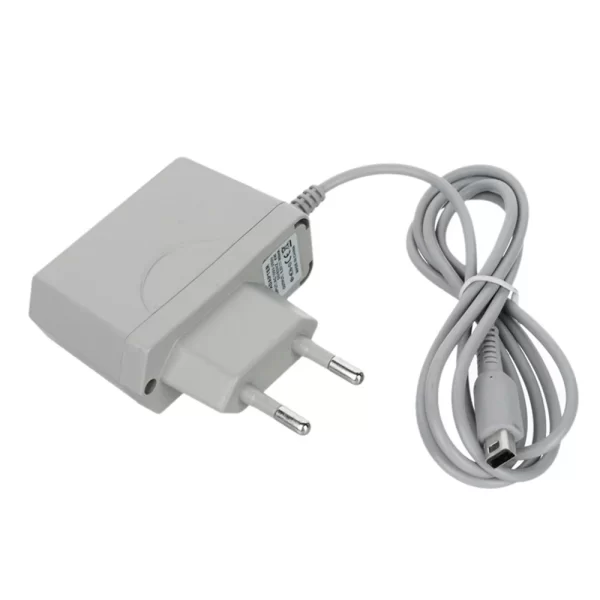 New 3DS 2DS Power Supply AC Adapter Travel / Wall Charger EU Plug, for Nintendo DSi NDSi New 2DS 3DS XL / LL Handheld Game Console, AC100-240V 50/60Hz DC 5V 500mA Adaptor with 1.2 Meter Power Cord Accessories