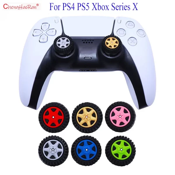 Lot 10 Xbox Series X S Controller Silicone Joystick Cap Thumb Stick Grip Colorful Wheel Style, for Sony PlayStation 3 4 5 Xbox One Slim Series X/S Controller, Anti-Slip Thumb Stick Rubber Protective Covers Accessories