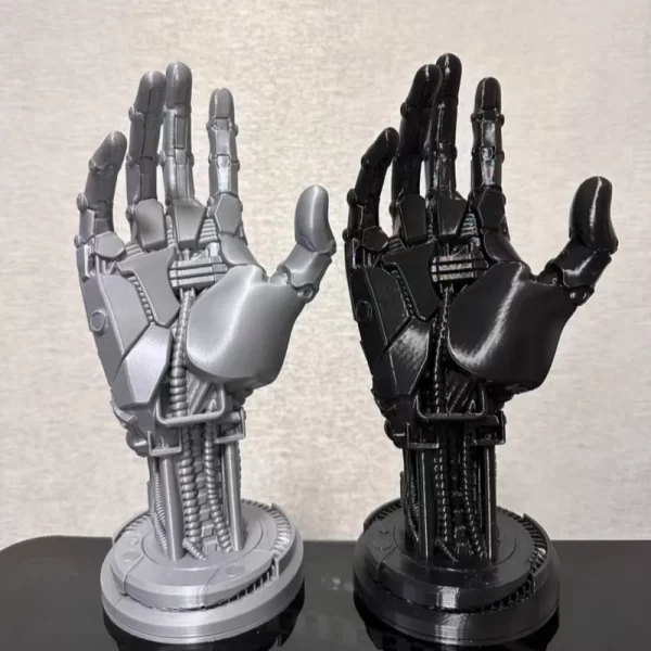 PS5 Xbox One Controller Desktop Stand Creative Robotic Arm Holder Rack, for Sony PS3 PS4 PS5 Xbox 360 One S Elite Series X / S Switch Pro Controllers, Universal Cyberpunk Manipulator Johnny's Hand Table Showing Support Bracket