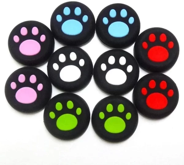 New PS5 PS4 Xbox One Thumb Stick Grips Cute Cat Claw Silicone JoyStick Cover Pack 2, for Sony PlayStation 2 3 4 5 Xbox One S Elite Series X/S Controllers, Kawaii Non-Slip Rubber Thumbstick Caps Accessories - Image 4