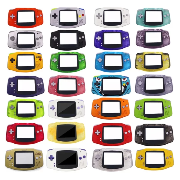 New GBA Extra Housing Case Shells V2 IPS Mod Ready Trim Replacement, for Nintendo Gameboy Advance Handheld Game Console, Customized Multi-Color Pre-Cut V2/V5 Backlight Screen Outer Enclosure Spare Parts Accessories
