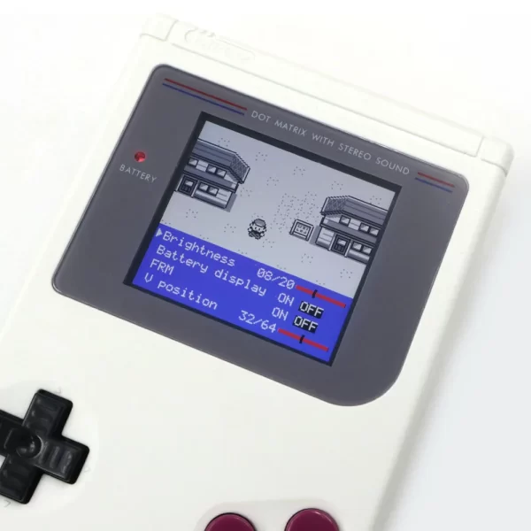 Gameboy Original GBO GB DMG V5 IPS LCD Backlight Screen Mod Kit + Customized Housing Case Shells Set with Speaker, Retro Pixel Display FRM OSD Menu RIPS 36 Color Adjustable High Brightness Full Accessories - Image 4