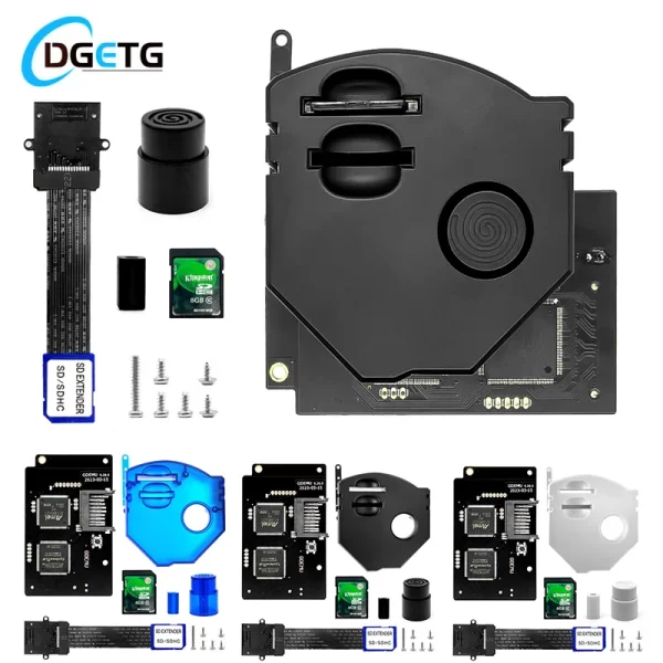New Dreamcast GDEMU V5.20.5 Optical Drive Emulation Board and Remote Card Mount Kit, for SEGA Dreamcast Video Game Console VA1 Motherboard, Multi-disc Games in One Support 128/256/512G SD Card Replacement Module Spare Parts