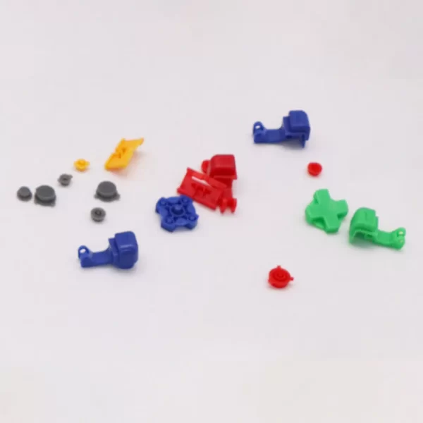 Multi-Color GBA SP Extra Buttons Replacement 9pcs Full Set, for Nintendo Gameboy Advance SP Handheld Game Consoles, Brand New Customized Colorful Clear A B L R D-Pad Power Switch Select Start Key Button Spare Parts Accessories - Image 3