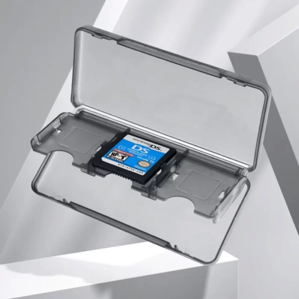 3DS NDS Game Card Cartridge Storage Case 6-in-1 Protective Box, for Nintendo DS NDS Lite New 3DS XL/LL NDSi XL / LL DS Lite NDSL Handheld Consoles, Dustproof Anti-Bump Clear Black Portable Cards Holder Carrying Pocket Accessories - Image 5