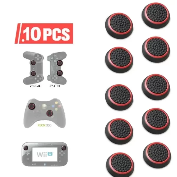 Pack 10 Xbox One Controller Non-slip Thumb Grips Joystick Cap Cover Multi-Color, for Sony PlayStation 3 4 5 PS3 PS4 PS5 Xbox 360 One Series X/S Wii U Controller, Personalized Silicone Soft ThumbStick Protection Accessories