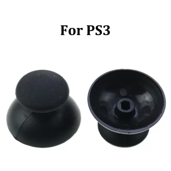 Pack 2 Xbox One Series Controller Extra Joystick Thumbstick Joystick Caps Replacement, for Sony PS5 PS4 PS3 PS2 Xbox 360 Elite Nintendo Switch Pro Gamecube Controllers, Black Analog Thumb Stick Mushroom Hat Accessories - Image 2