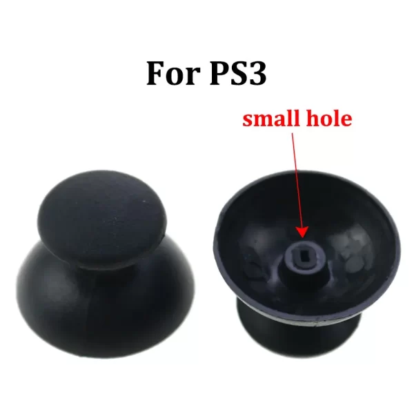 Pack 2 Xbox One Series Controller Extra Joystick Thumbstick Joystick Caps Replacement, for Sony PS5 PS4 PS3 PS2 Xbox 360 Elite Nintendo Switch Pro Gamecube Controllers, Black Analog Thumb Stick Mushroom Hat Accessories - Image 3
