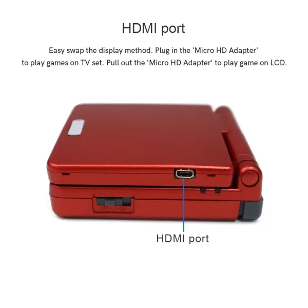 GBA SP HDMI Adapter Internal TV Converter PCB Board Mod Kit, for Nintendo Gameboy Advance SP Modded with V2 V3 IPS LCD Backlight Screen, Support 2 Consoles Play Games on TV, Micro-HDMI AV Video Output + Ribbon sable + Tools - Image 2