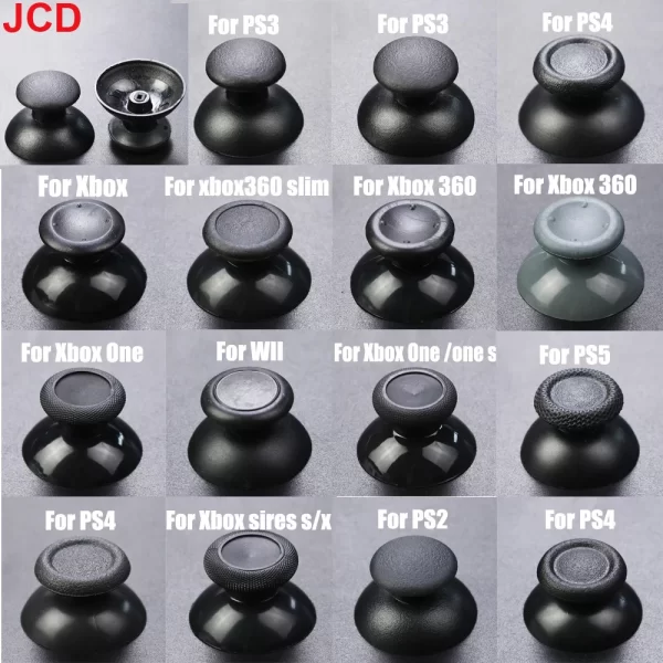 Pack 2 Xbox 360 One Controllers Thumbsticks NonSlip Joystick Caps Replacement, for Sony PS2 PS3 PS4 PS5 Xbox One S Series X/S Wii U GamePad Controllers, High-Quality Analog Thumb Joy Stick Mushroom Hat Topper Spare Parts Accessories