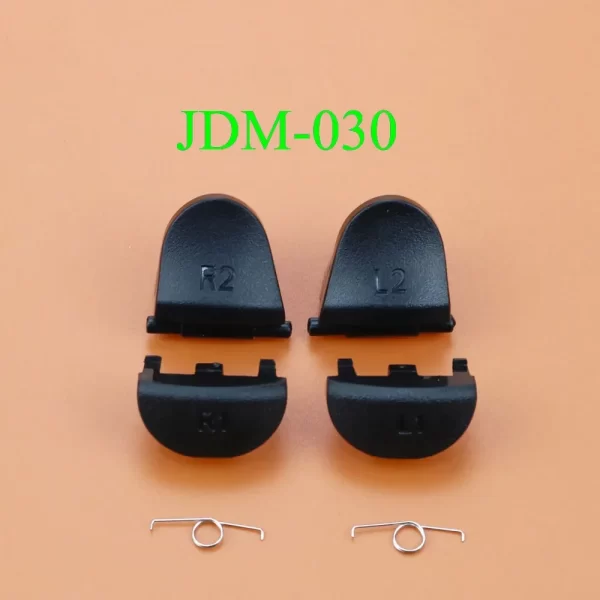 New PS4 Controller Trigger Buttons + Springs Set Replacement, for Sony PlayStation 4 JDM JDS 001 011 030 040 050 055 PS5 V1 V2 V3 Controllers, Black L1 R1 L2 R2 Shoulder Key Button with Spring Repair Spare Parts Accessories - Image 4