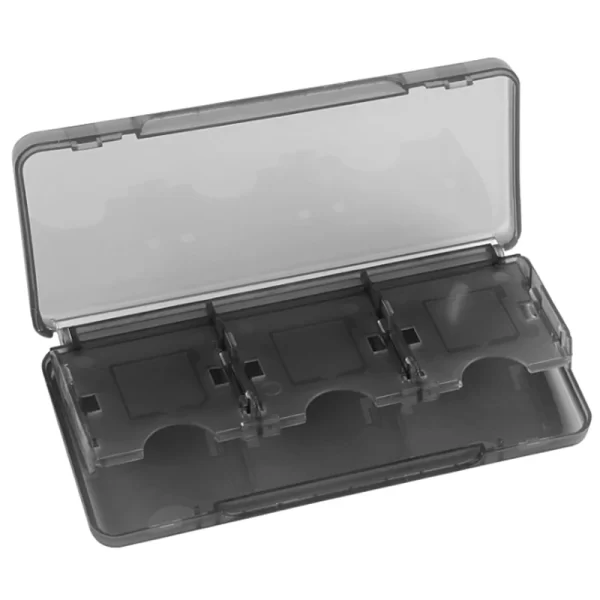 3DS NDS Game Card Cartridge Storage Case 6-in-1 Protective Box, for Nintendo DS NDS Lite New 3DS XL/LL NDSi XL / LL DS Lite NDSL Handheld Consoles, Dustproof Anti-Bump Clear Black Portable Cards Holder Carrying Pocket Accessories
