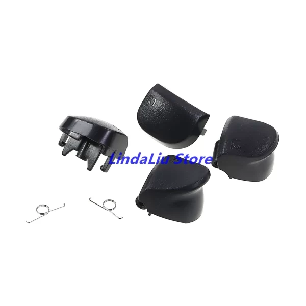 PS5 Controller V1 V2 V3 Trigger Replacement L1 R1 L2 R2 Button + Springs Kit, for Sony PlayStation 5 BDM-010 BDM-020 BDM-030 Wireless Controllers, Black Left / Right Shoulder Buttons Triggers Repair Spare Parts - Image 4