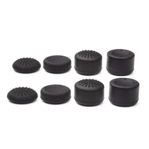 PS5 PS4 Controller High Thumb Stick Grips Silicone JoyStick Caps 8 PCS Set, for Sony PlayStation 5 4 Nintendo Switch Pro Xbox One S Controllers, New Black Nonslip Heightened Rubber ThumbStick Covers Accessories - Image 3