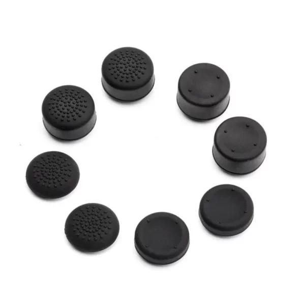 PS5 PS4 Controller High Thumb Stick Grips Silicone JoyStick Caps 8 PCS Set, for Sony PlayStation 5 4 Nintendo Switch Pro Xbox One S Controllers, New Black Nonslip Heightened Rubber ThumbStick Covers Accessories - Image 2