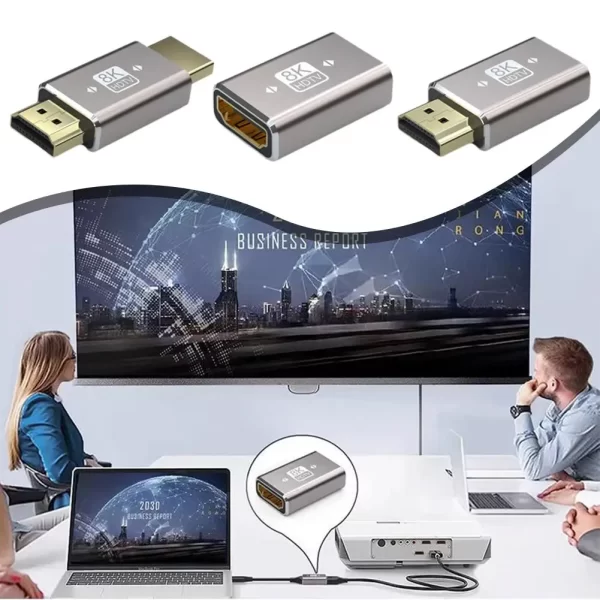 New PS4 PS5 8K HDTV Converting Adapter HDMI 2.1 Cable Connector Male To Femal Extender, for Sony PlayStation 5 4 Video Game Console, Laptop PC TV Stick 90 Degree Right Angle Adaptor Accessories