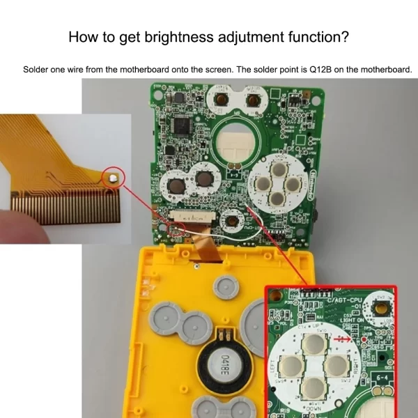 GBA SP IPS V2 LCD Mod Kit High Brightness Screen with Backlight + Clear Multi-Color Pre-Cut Housing Case Shell Full Set, for GameBoy Advance SP Console AGS-001 & 101, Glass Lens Ultra-high Contrast Display 178 Degree viewing Angle - Image 4