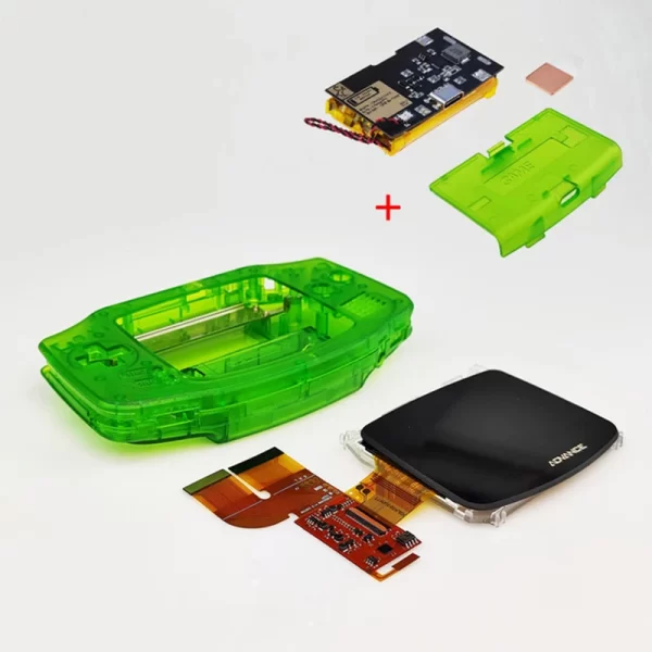 GBA USB-C Rechargeable Battery Module 1800 mAh Lithium Pack + Back Door Cover Replacement for GameBoy Advance Original & IPS Modded Console, Laminated Screen high-Brightness IPS Mod Kit Type-C Charging + Pre-Cut Housing Case - Image 2