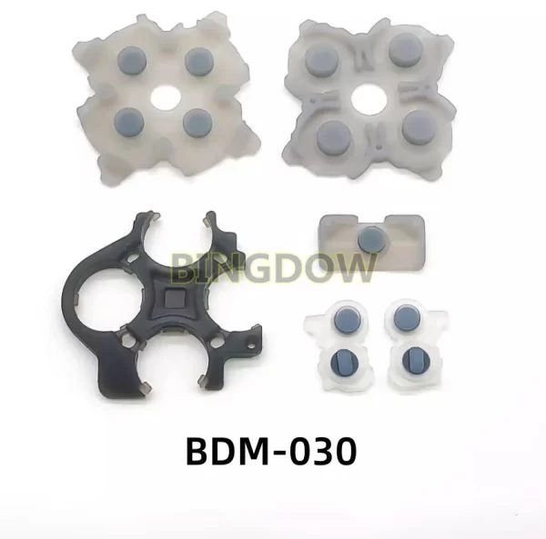 Original PS5 Controller D-Pad Button Pads + Conductive Keypad Film Ribbon Replacement, for Sony PlayStation 5 V1 V2 V3 V4 Wireless Controllers, Silicone Membranes + Circuit Board PCB Film Flex Cable Spare Parts Accessories - Image 2