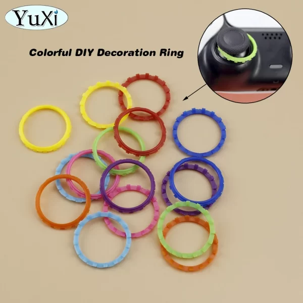 New PS5 Controller JoyStick Decoration Circle + Sponge Aim Assist Ring Set, for Sony PlayStation 5 DualSense Controllers, Multi-Color Decorative + Rubber Auxiliary Precision Rings Adding Resistance Accessories - Image 3