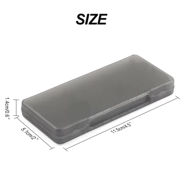 3DS NDS Game Card Cartridge Storage Case 6-in-1 Protective Box, for Nintendo DS NDS Lite New 3DS XL/LL NDSi XL / LL DS Lite NDSL Handheld Consoles, Dustproof Anti-Bump Clear Black Portable Cards Holder Carrying Pocket Accessories - Image 3