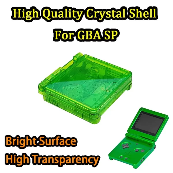 New GBA SP Laminated Screen V4 LCD Mod Kit +Customized Housing Case Shell Sets Replacement, for Nintendo GameBoy Advance SP AGS-101 001, 3.1" Large Adjustable High-Brightness Display Upgrade Original Shells No Cutting Accessories - Image 2