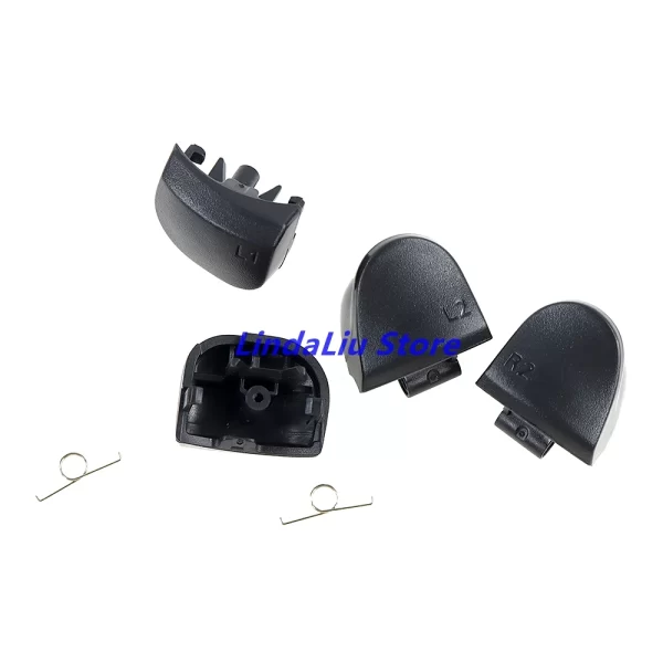 PS5 Controller V1 V2 V3 Trigger Replacement L1 R1 L2 R2 Button + Springs Kit, for Sony PlayStation 5 BDM-010 BDM-020 BDM-030 Wireless Controllers, Black Left / Right Shoulder Buttons Triggers Repair Spare Parts - Image 3