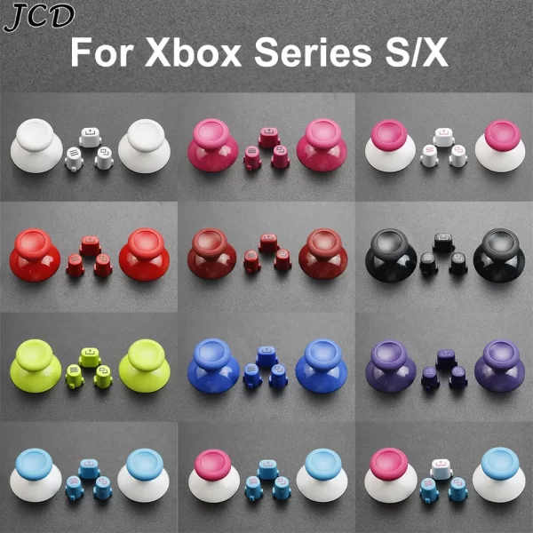 New Xbox Series Controller Extra Thumbstick Replacement Analog Joystick Cover Mod Kit, for Microsoft Xbox Series X / S Wireless Controllers, Colorful 3D Analog Thumb Stick Cap + View / Menu / Share Buttons Set Accessories