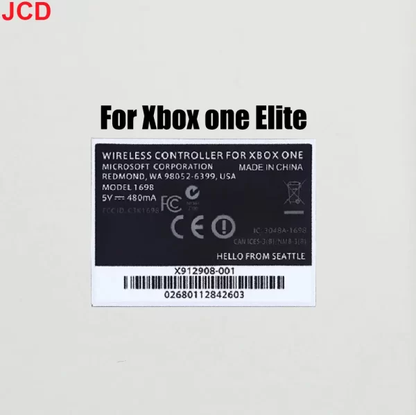 New Xbox One 360 Controller Extra Sticker Back Label Skin Replacement, for Microsoft Xbox One S Elite 1 & 2 Series X / S Wireless Controllers, Refurbished Self-adhesive Stickers Bottom Labels with Barcode Accessories - Image 5