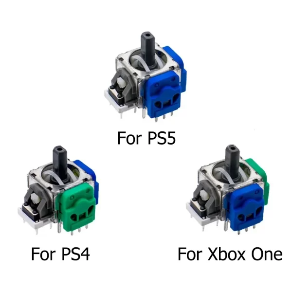 New Xbox One PS5 PS4 Controller Analog Joystick Sensor Module / Black Thumbstick Replacement, for Playstation 5 4 DualSense Xbox One Wireless Controllers, 3D Rocker & Thumb Stick Mushroom Caps Cover 2 Pairs Set Spare Parts - Image 2