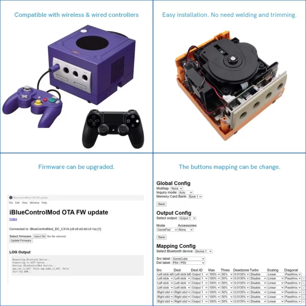 New Gamecube Internal Bluetooth Adapter Module Wireless Controller Receiver Mod Kit, for Nintendo Game Cubes Gaming Console, Compatible Sony PS3 PS4 PS5 Xbox One S Series S/X Nintendo Wii U GamePad Pro Switch Joy-con Controllers - Image 3