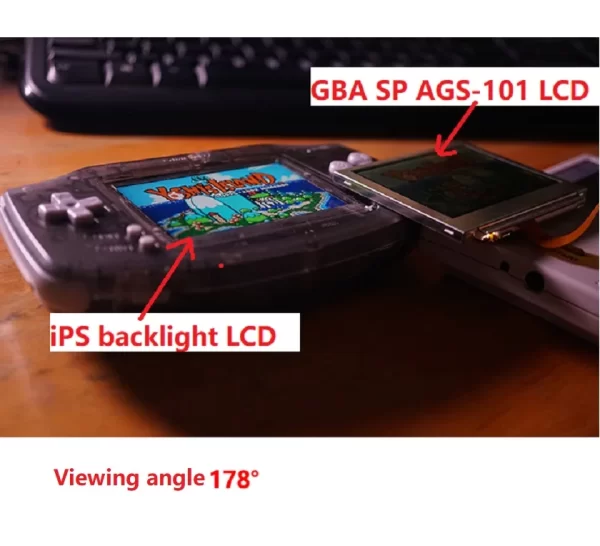 GBA V2 IPS LCD Mod Kit with AV Video Output Play Games on TV, for Nintendo GameBoy Adavance Brightness Adjustable Backlight Screen Replacement, Housing Case Shells Set + Glass Lens + Tools Spare Parts Accessories - Image 6