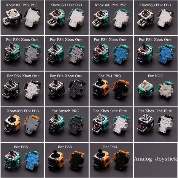 Xbox 360 One Series Controller Joystick 3D Rocker Sensor Module Replacement, for Sony PS2 PS3 PS4 PS5, Xbox One S Elite 2 X/ S Nintendo Switch Pro GameCube Controllers, Analog Joy Stick Repair Spare Parts Accessories