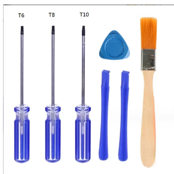 Xbox One Opening Repair Tool Kit, for Xbox 360 / One S / Elite Series 1 2 / Series S /X Wireless Controllers Kinect, T6 T8 T10 Torx Screwdriver Crowbar Disassembly Tools 7 PCS Set