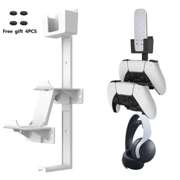 Xbox One PS5 PS4 Wall Mount Controller Headset Holder Storage Stand, for PlayStation 5 4 3 Xbox Series X/S Nintendo Switch Wireless Controllers / Remote / Headphone, Multi-purpose Hanger Bracket
