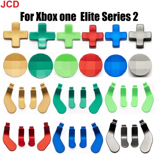 Xbox One Elite Controller Metal D-Pad Button Replacement Trigger / Paddles / Switch Puller, for Xbox One Elite Series 2 Wireless Controllers, Customized Colorful Cross Round Key Back Buttons Pick