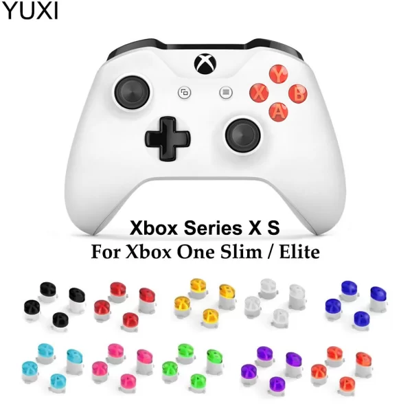 Xbox One S Elite Controllers ABXY Extra Buttons Replacement Original Colorful, for Xbox One Slim Elite 1 2 Series X / S Wireless Controllers, New DIY Custom A B X Y Clear Key Button 4 PCS Set